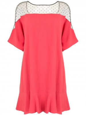 Платье мини с оборками RED Valentino. Цвет: розовый