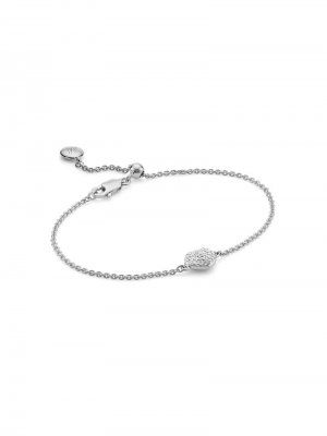 Nura Mini Heart diamond bracelet Monica Vinader. Цвет: серебристый