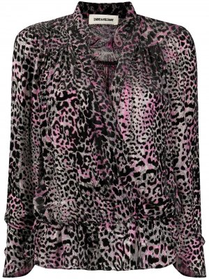 Блузка Tori с леопардовым принтом Zadig&Voltaire. Цвет: черный
