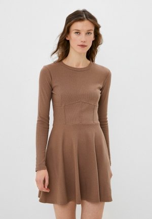Платье Elsi. Цвет: коричневый
