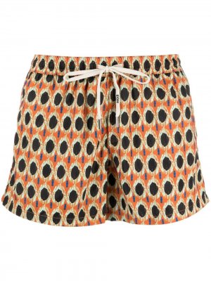 Плавки-шорты с принтом Nos Beachwear. Цвет: оранжевый