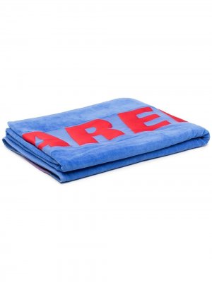Пляжное полотенце с логотипом Dsquared2. Цвет: синий