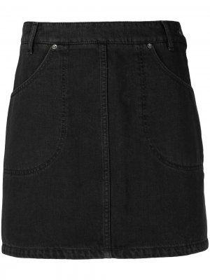 Джинсовая юбка с завышенной талией Kenzo. Цвет: черный