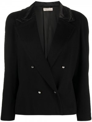 Двубортный пиджак свободного кроя Versace Pre-Owned. Цвет: черный