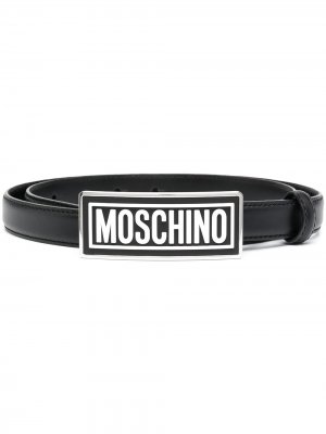 Ремень с пряжкой-логотипом Moschino. Цвет: черный