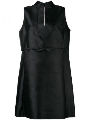 Платье без рукавов с поясом на талии William Vintage. Цвет: черный