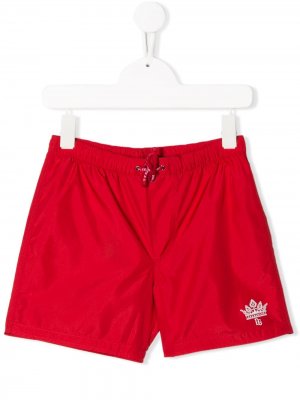 Плавки-шорты с логотипом Dolce & Gabbana Kids. Цвет: красный