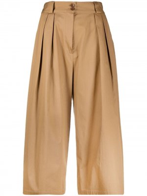 Укороченные брюки широкого кроя Etro. Цвет: коричневый