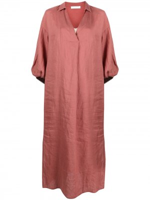 Платье-рубашка с V-образным вырезом Fabiana Filippi. Цвет: розовый
