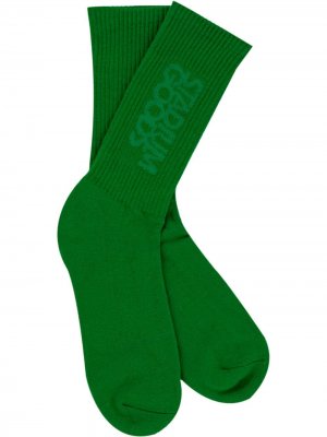 Носки с вышитым логотипом Stadium Goods. Цвет: зеленый