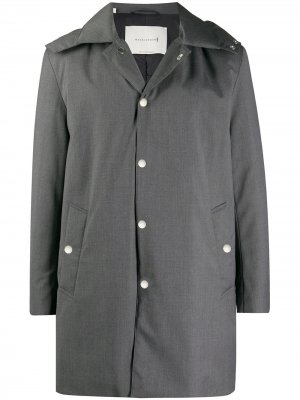 Пальто миди с капюшоном Mackintosh. Цвет: серый