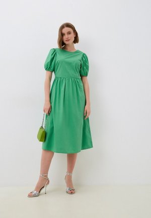 Платье Ichi. Цвет: зеленый