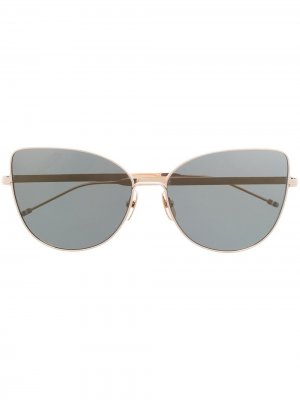 Солнцезащитные очки в оправе бабочка Thom Browne Eyewear. Цвет: золотистый