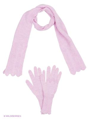 Комплект (перчатки, шарф) R&I. Цвет: сиреневый