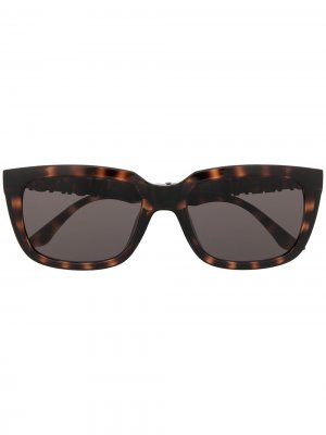 Солнцезащитные очки в квадратной оправе с логотипом Balenciaga Eyewear. Цвет: коричневый
