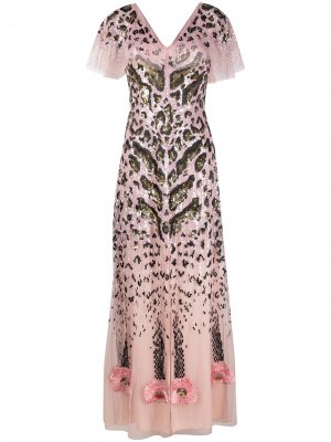 Длинное платье Candy с пайетками Temperley London. Цвет: розовый