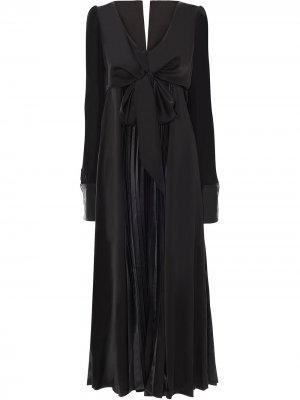 Плиссированное платье с узлом JW Anderson. Цвет: черный