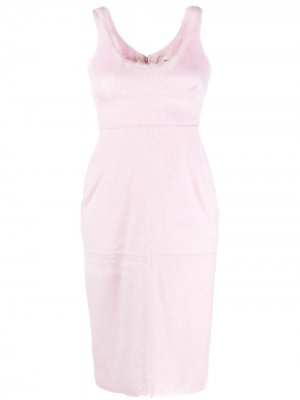 Платье мини из искусственного меха AMBUSH. Цвет: розовый
