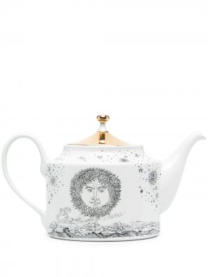 Заварочный чайник Solitario с принтом Fornasetti. Цвет: белый