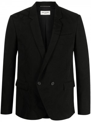 Двубортный пиджак Saint Laurent. Цвет: черный