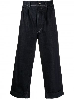 Расклешенные брюки с завышенной талией Société Anonyme. Цвет: синий