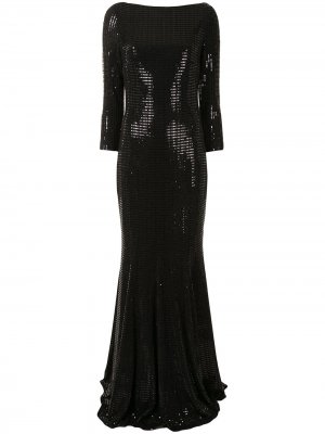 Вечернее платье Foppish Talbot Runhof. Цвет: черный