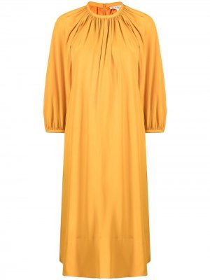 Платье-трапеция с укороченными рукавами Tibi. Цвет: оранжевый