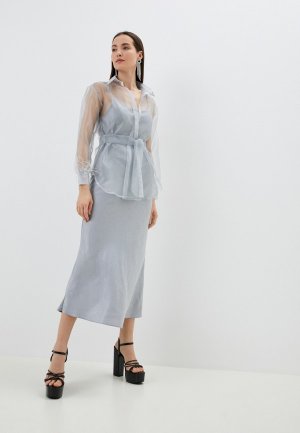 Платье и блуза Marselesa. Цвет: серый