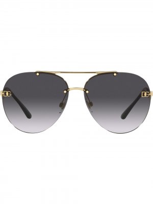 Солнцезащитные очки-авиаторы DG Pin Dolce & Gabbana Eyewear. Цвет: синий