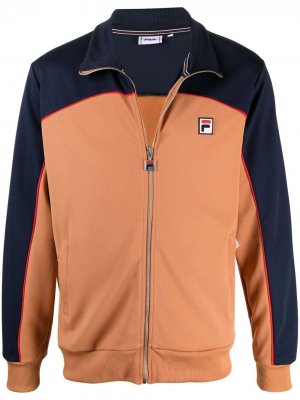 Спортивная куртка с вышитым логотипом Fila. Цвет: коричневый