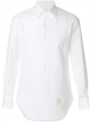 Рубашка из ткани пике Thom Browne. Цвет: белый