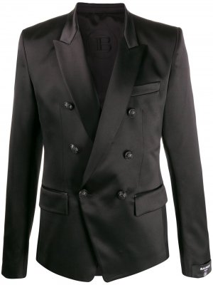 Двубортный пиджак Balmain. Цвет: черный
