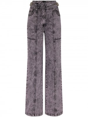 Широкие джинсы Albie с завышенной талией Ulla Johnson. Цвет: фиолетовый