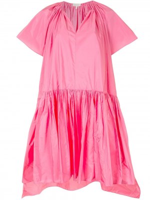 Ярусное платье оверсайз Delpozo. Цвет: розовый