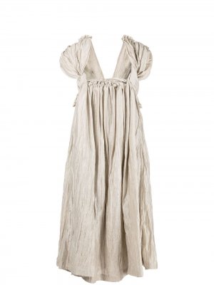 Драпированное платье миди Comme Des Garçons Tricot. Цвет: нейтральные цвета