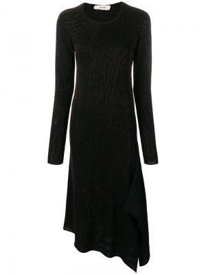 Платье металлик Kirsi Damir Doma. Цвет: черный