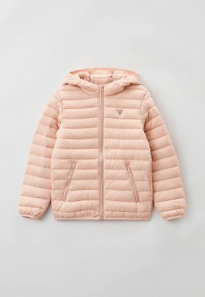 Куртка утепленная Guess. Цвет: розовый