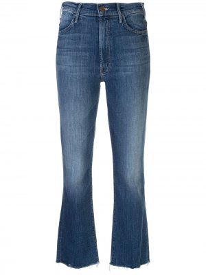 Расклешенные джинсы средней посадки MOTHER. Цвет: синий