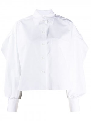 Блузка на пуговицах с пышными рукавами Valentino. Цвет: белый