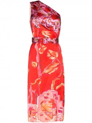 Платье миди с цветочным принтом Peter Pilotto. Цвет: розовый