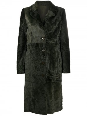 Однобортное пальто Drome. Цвет: зеленый