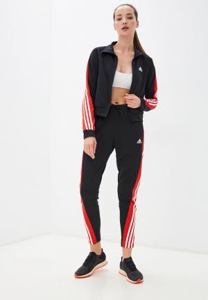 Костюм спортивный adidas. Цвет: черный