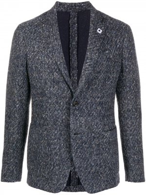 Однобортный пиджак Lardini. Цвет: серый