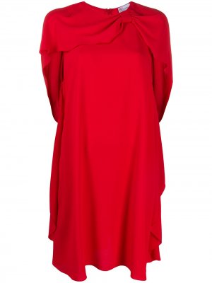 Платье с кейпом RED Valentino. Цвет: красный