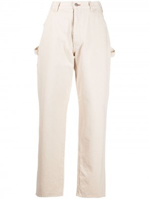 Прямые брюки с завышенной талией Maison Margiela. Цвет: нейтральные цвета
