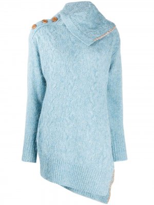 Пуловер Alexis факутрной вязки с высоким воротником Andersson Bell. Цвет: синий