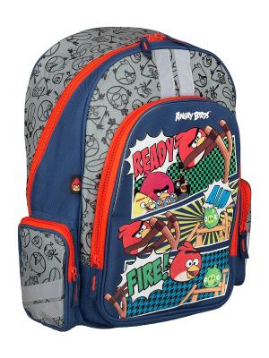 Рюкзак с эргономичной EVA-спинкой. Angry Birds. Цвет: красный, серый, синий