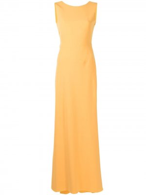 Длинное платье без рукавов Paule Ka. Цвет: желтый