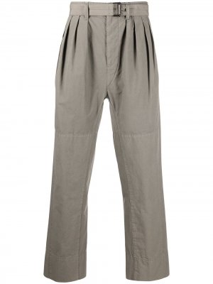 Прямые брюки Lemaire. Цвет: серый