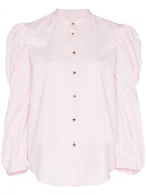 Приталенная рубашка Rebecca Khaite. Цвет: розовый